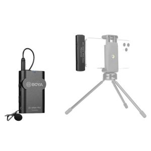 BOYA BY-WM4 Pro K5 Dual-Channel 2.4G Wireless Lavalier Microphone System with Transmitter and Type-C Receiver for Smartphones and Cameras