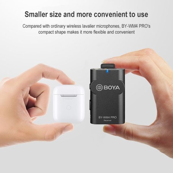 BOYA BY-WM4 Pro K5 Dual-Channel 2.4G Wireless Lavalier Microphone System with Transmitter and Type-C Receiver for Smartphones and Cameras - Image 6