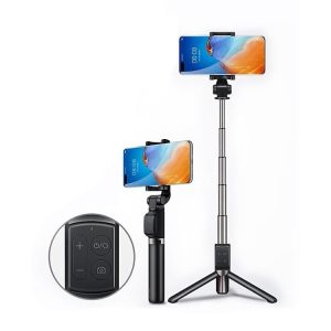 Huawei CF15 Pro Mobile Phone Bluetooth Mini Selfie Stick Live Floor Tripod Bracket (Black)