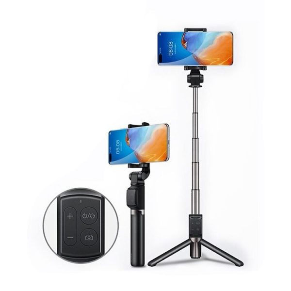 Huawei CF15 Pro Mobile Phone Bluetooth Mini Selfie Stick Live Floor Tripod Bracket (Black)