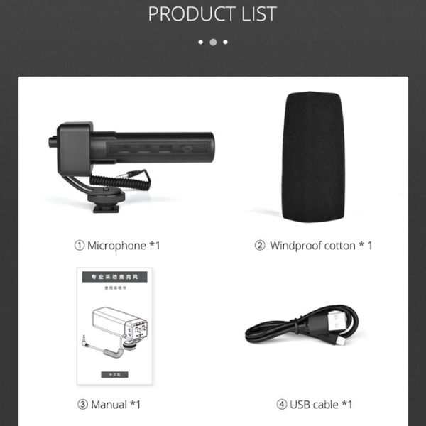 YELANG MIC09 Shotgun Gain Condenser Broadcast Microphone with Windshield for Canon / Nikon / Sony DSLR Cameras, Smartphones (Black) - Image 13