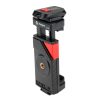 Fotopro SJ-89 Carbon Fiber Texture Tripod Mount Adapter Phone Clamp Bracket with Cold Shoe (Black) - Image 2