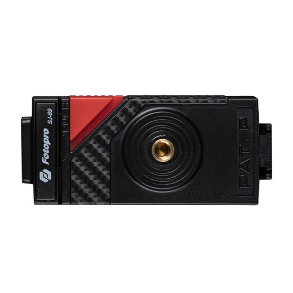 Fotopro SJ-89 Carbon Fiber Texture Tripod Mount Adapter Phone Clamp Bracket with Cold Shoe (Black) - Image 4