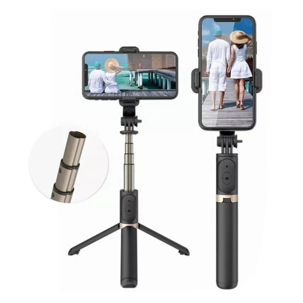 Q03 Bluetooth Remote Control Tripod Selfie Stick Phone Holder (Black) - Image 2