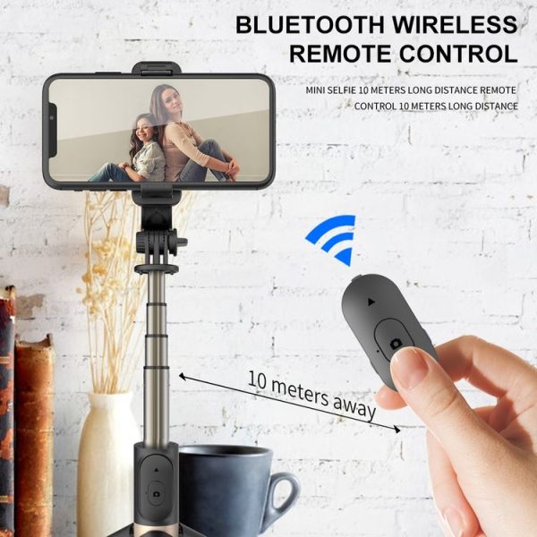 Q03 Bluetooth Remote Control Tripod Selfie Stick Phone Holder (Black) - Image 6