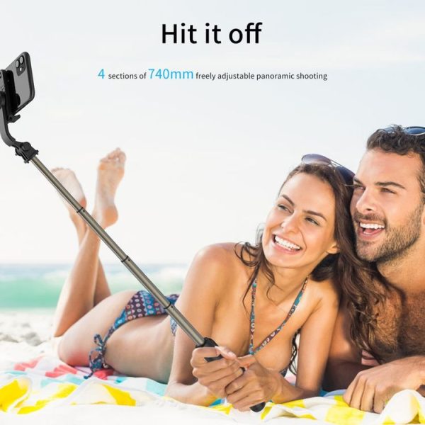 Q03 Bluetooth Remote Control Tripod Selfie Stick Phone Holder (Black) - Image 7