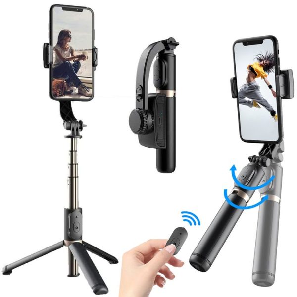 Q08 Gimbal Stabilizer Bluetooth Remote Control Tripod Selfie Stick (White) - Image 2