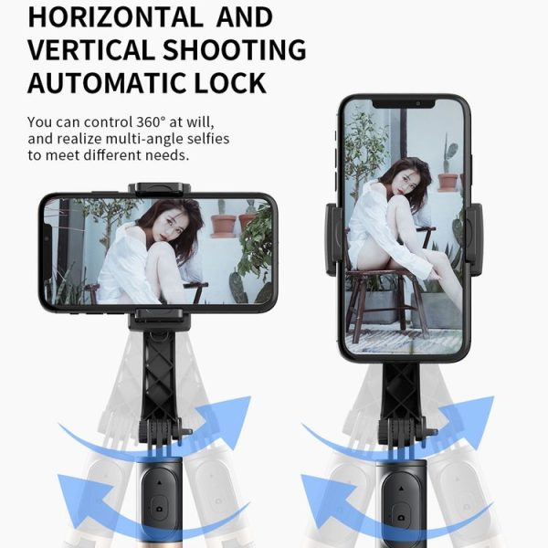 Q08 Gimbal Stabilizer Bluetooth Remote Control Tripod Selfie Stick (White) - Image 5