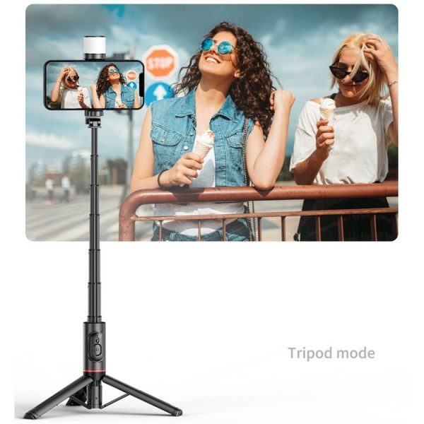 Q12s Bluetooth Remote Control Rotatable Fill Light Tripod Selfie Stick - Image 7