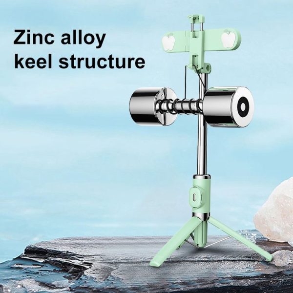 M01S Bluetooth Remote Control Dual Fill Light Tripod Selfie Stick (Red) - Image 3