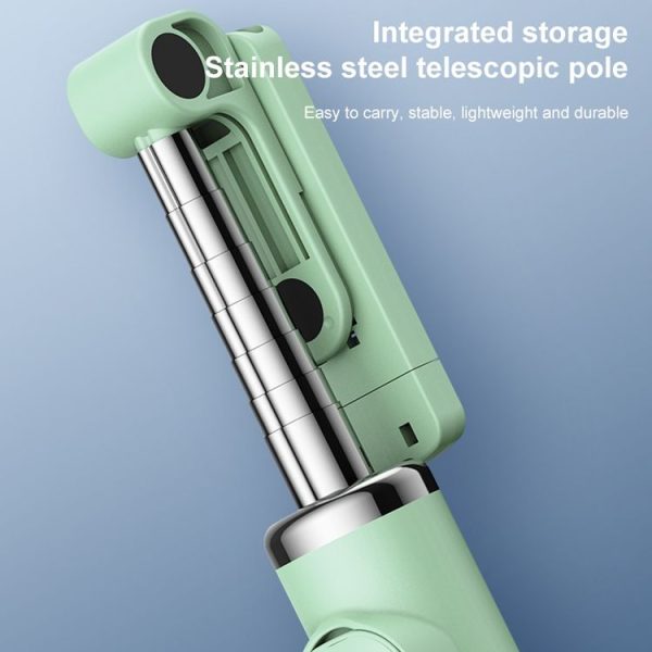 Bluetooth Remote Control Tripod Selfie Stick (Green) - Image 5