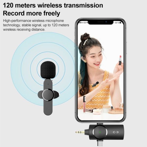 AP031-2 3 in 1 Noise Reduction Lavalier Wireless Microphone with Mic - Image 6
