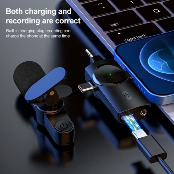 AP031-2 3 in 1 Noise Reduction Lavalier Wireless Microphone with Mic - Image 7
