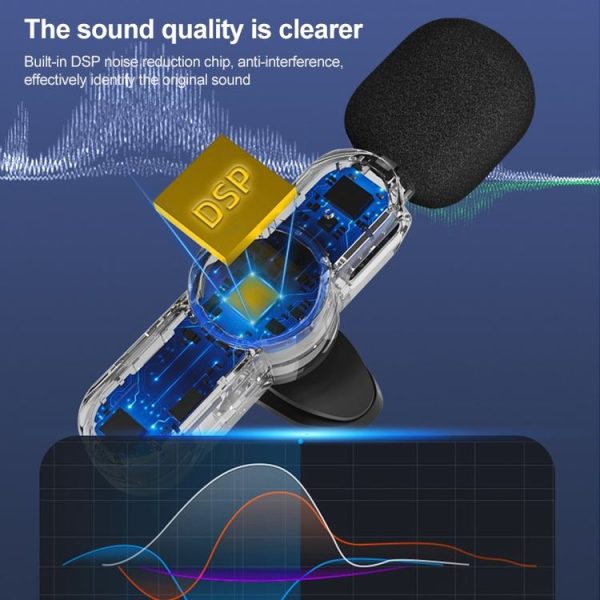 AP031-2 3 in 1 Noise Reduction Lavalier Wireless Microphone with Mic - Image 8