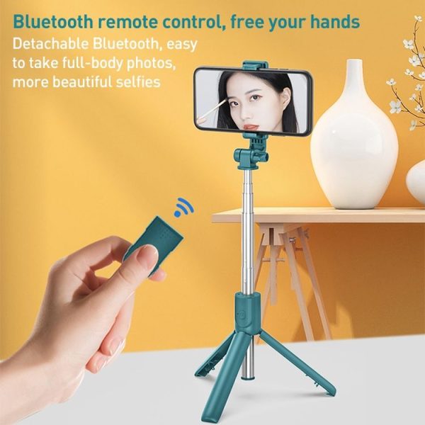 R1 Multifunctional Bluetooth Tripod Selfie Stick (Pink) - Image 6