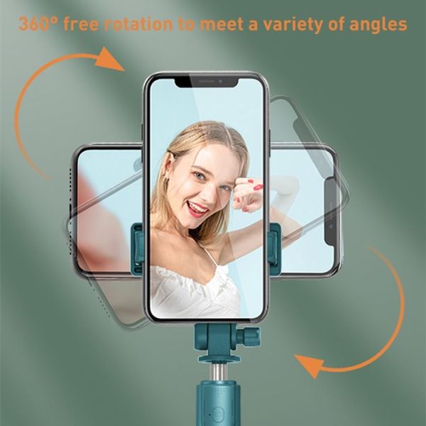 R1 Multifunctional Bluetooth Tripod Selfie Stick (Pink) - Image 7