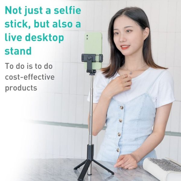 R1 Multifunctional Bluetooth Tripod Selfie Stick (Pink) - Image 8