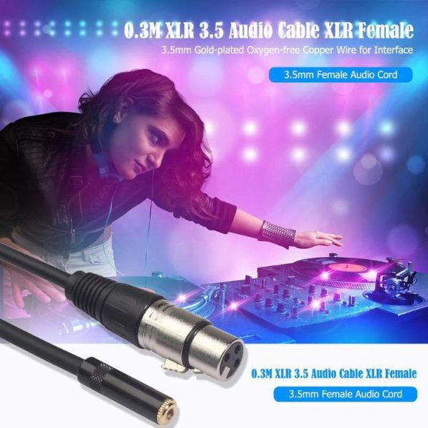 TC227K18-03 3.5mm Female to XLR Female Audio Cable, Length: 0.3m - Image 7