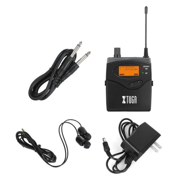 XTUGA RW2080 UHF Wireless Stage Singer In-Ear Monitor System Single BodyPack Receiver - Image 2
