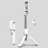L02 100cm Multi-function Adjustable Bluetooth Self-timer Pole Tripod Selfie Stick (White)