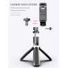 L02 100cm Multi-function Adjustable Bluetooth Self-timer Pole Tripod Selfie Stick (White) - Image 3
