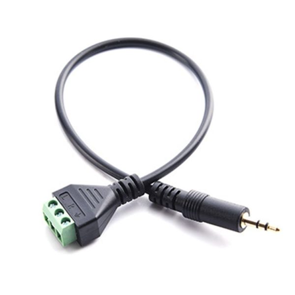 3.5mm 3 Pin Stereo Male to AV Screw Terminal Audio Jacks Terminal Male Lock Connector Cable, Length: 30cm - Image 2