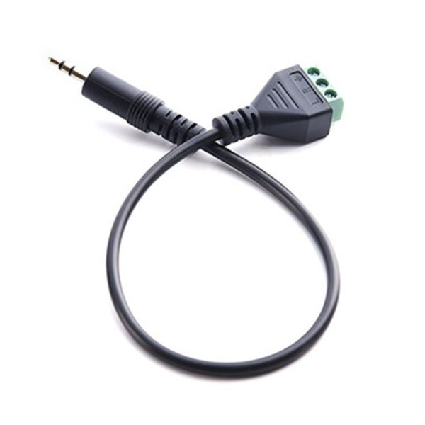 3.5mm 3 Pin Stereo Male to AV Screw Terminal Audio Jacks Terminal Male Lock Connector Cable, Length: 30cm - Image 3