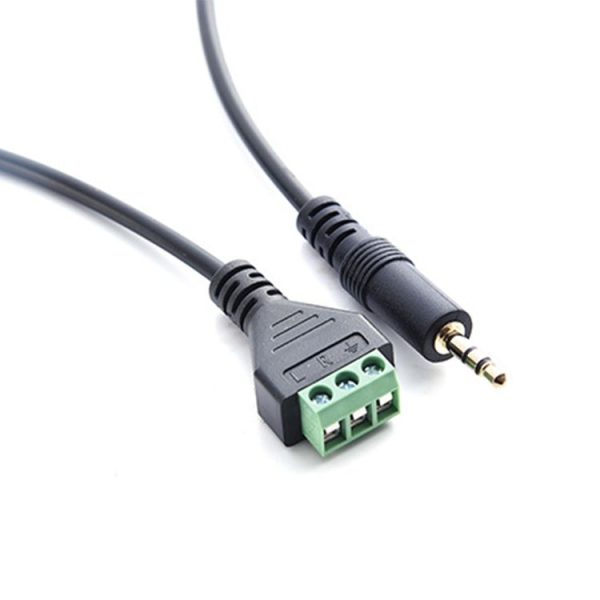 3.5mm 3 Pin Stereo Male to AV Screw Terminal Audio Jacks Terminal Male Lock Connector Cable, Length: 30cm - Image 4