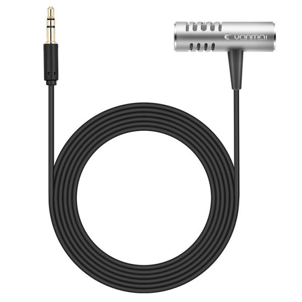 Yanmai R933 Professional Clip-on Lapel Mic Lavalier Omni-directional Double Condenser Microphone Silver, For Live Broadcast, Show, KTV, etc - Image 2