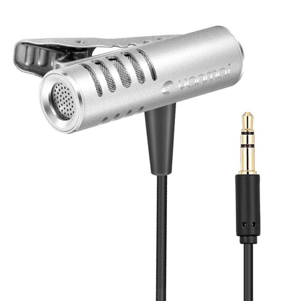 Yanmai R933 Professional Clip-on Lapel Mic Lavalier Omni-directional Double Condenser Microphone Silver, For Live Broadcast, Show, KTV, etc - Image 3