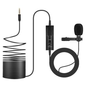 Yanmai R955S Professional Clip-on Lapel Mic Lavalier Omni-directional Condenser Microphone, For Live Broadcast, Show, KTV, etc