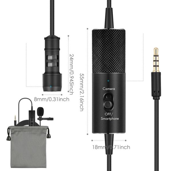Yanmai R955S Professional Clip-on Lapel Mic Lavalier Omni-directional Condenser Microphone, For Live Broadcast, Show, KTV, etc - Image 4