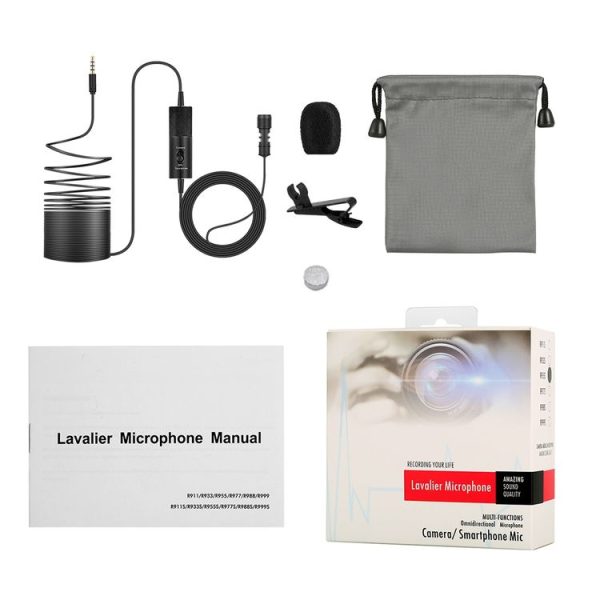Yanmai R955S Professional Clip-on Lapel Mic Lavalier Omni-directional Condenser Microphone, For Live Broadcast, Show, KTV, etc - Image 5