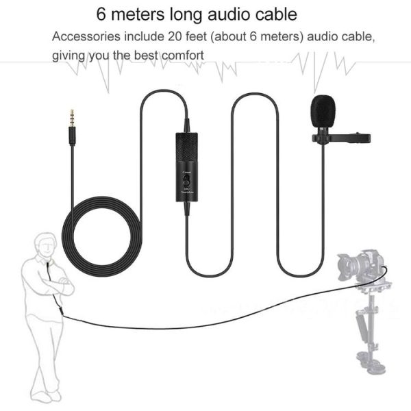 Yanmai R955S Professional Clip-on Lapel Mic Lavalier Omni-directional Condenser Microphone, For Live Broadcast, Show, KTV, etc - Image 9