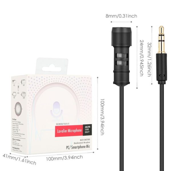 Yanmai R955 Clip-on Lapel Mic Lavalier Omni-directional Double Condenser Microphone, For Live Broadcast, Show, KTV, etc - Image 4