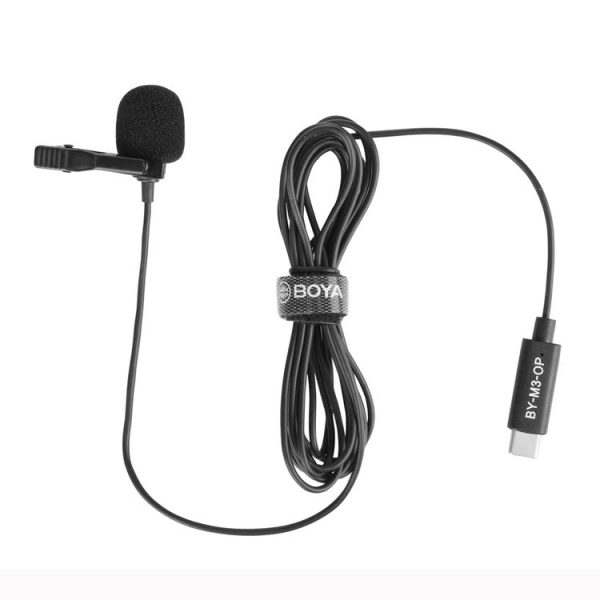 BOYA BY-M3-OP For DJI OSMO Pocket Clip-on Digital Lavalier Microphone (Black) - Image 3