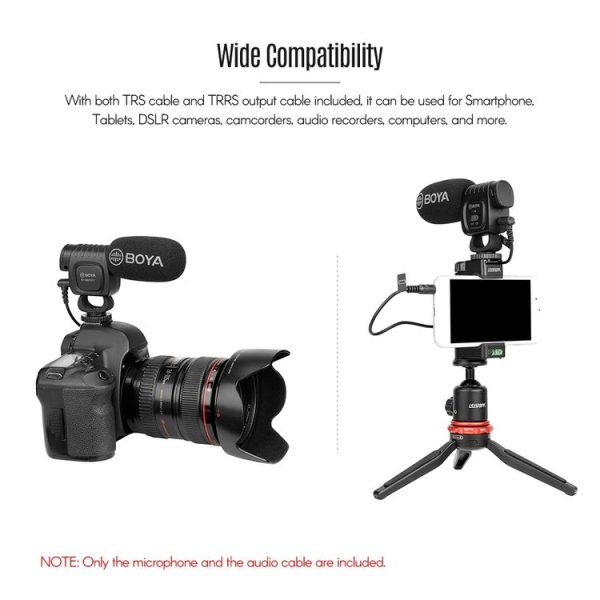 BOYA Portable Mini Condenser Live Show Video Recording Microphone for DSLR / Smart Phones - Image 6