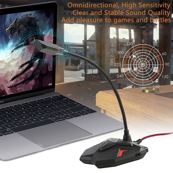 G55 Capacitive Gaming Microphone with LED Indicator (Black) - Image 9