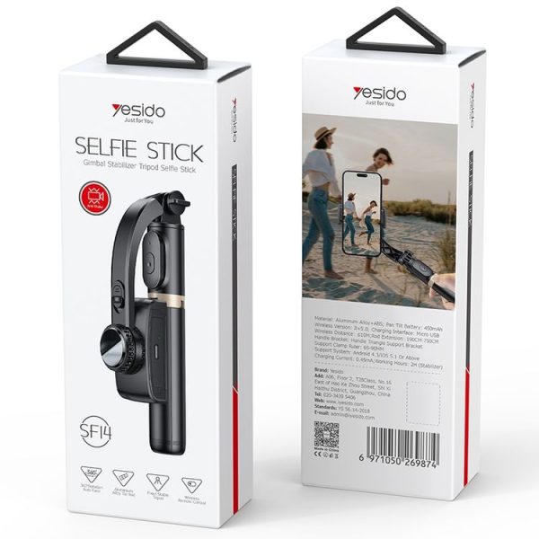 Yesido SF14 Handheld Foldable Shooting Holder Tripod Selfie Stick - Image 8