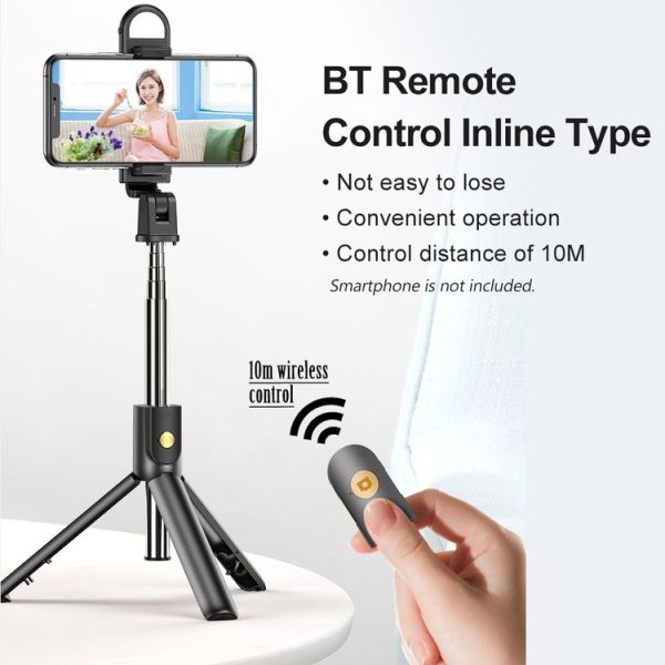 K10S Mobile Phone Live Broadcast Desktop Bluetooth Remote Control Integrated Stand Tripod with Fill Light (Black) - Image 5