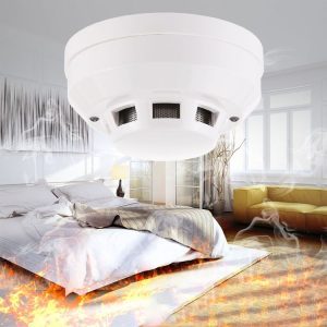 Photoelectric Smoke Detector with Red LED Indicator (White)