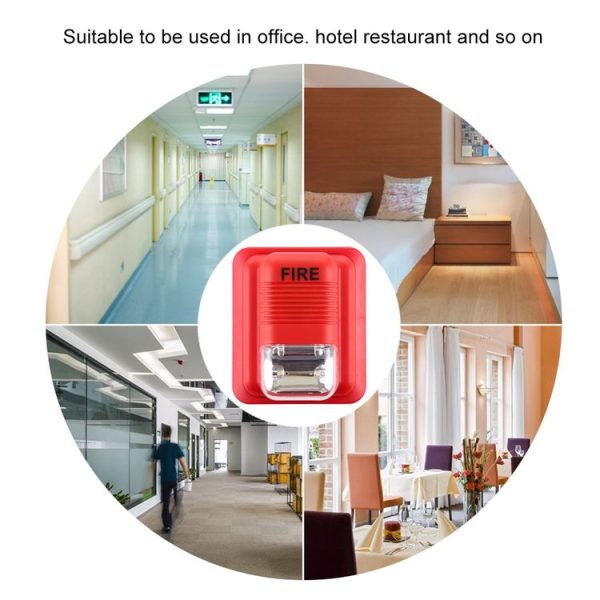Sound-light Fire Alarm Warning Strobe Horn Alert Safety System Sensor - Image 8