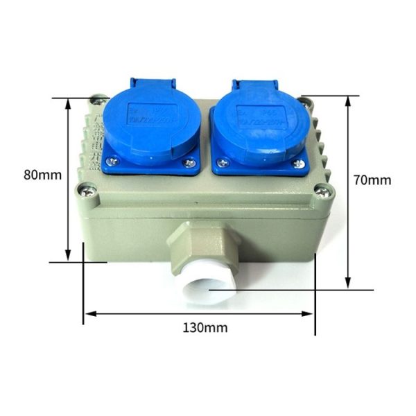 Double Connection Triple Hole 10-16 Industrial Chemical Industry Outdoor Explosion-proof Waterproof Socket - Image 3
