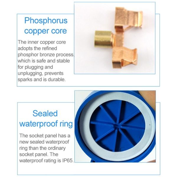 Double Connection Triple Hole 10-16 Industrial Chemical Industry Outdoor Explosion-proof Waterproof Socket - Image 4
