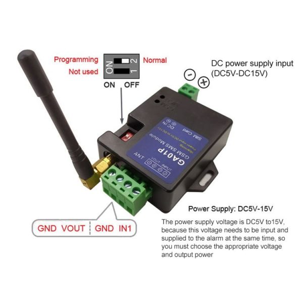 GA01P Mini Smart Power-off GSM SMS Phone Alarm Module - Image 4