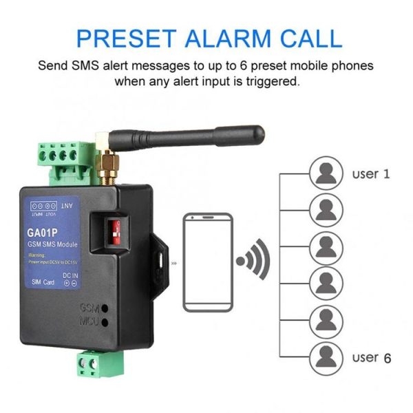 GA01P Mini Smart Power-off GSM SMS Phone Alarm Module - Image 5