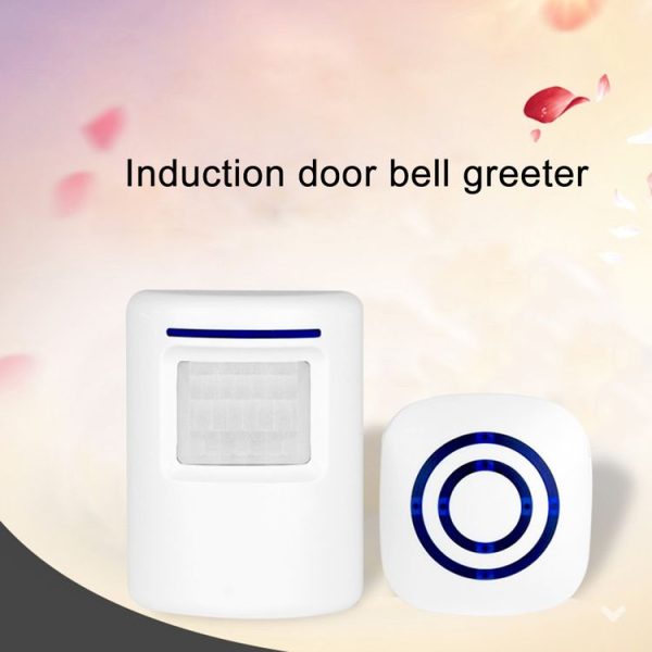 FY-0256 2 in 1 PIR Infrared Sensors (Transmitter + Receiver) Wireless Doorbell Alarm Detector for Home / Office / Shop / Factory, EU Plug - Image 8