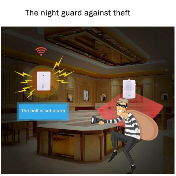 YF-0155 Good Safe Wireless Electro Guard Watch Remote Detective System Kit for Home Office, 1 x Receiver + 1 x Detector - Image 9