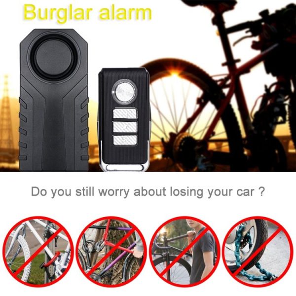 KS-SF22R IP55 Waterproof Wireless 113dB Vibration Burglar Sensor Alarm with Remote Control for Vehicle / Bicycle / Electric Bicycle - Image 6
