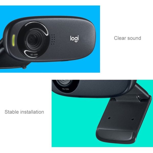 Logitech HD Webcam C310 Easy and Clear HD 720p Video Call (Black) - Image 6